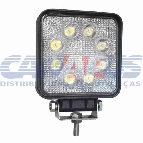 Farol Trabalho Quadrado C/ Leds 24w